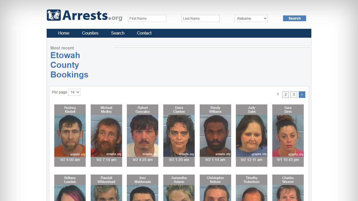 Etowah County Arrests and Inmate Search